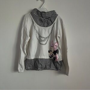 Disney Baby Minnie Mouse Long Sleeve Striped Mock Neck Pink Bow Graphic Shirt